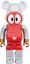 Buy Bearbrick 机器人康夫 1000% 红色/灰色