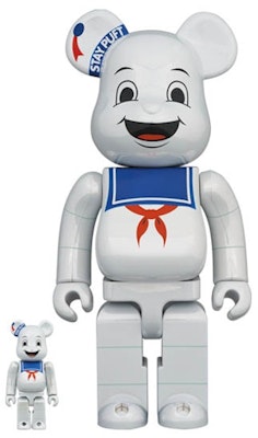 Bearbrick Stay Puft Marshmallow Man 100% & 400% Set White Chrome Ver. Buy Bearbrick Stay Puft Marshmallow Man 100% & 400% Set White Chrome Ver.