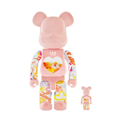 Bearbrick UM Junior 100% & 400% Set (pink)