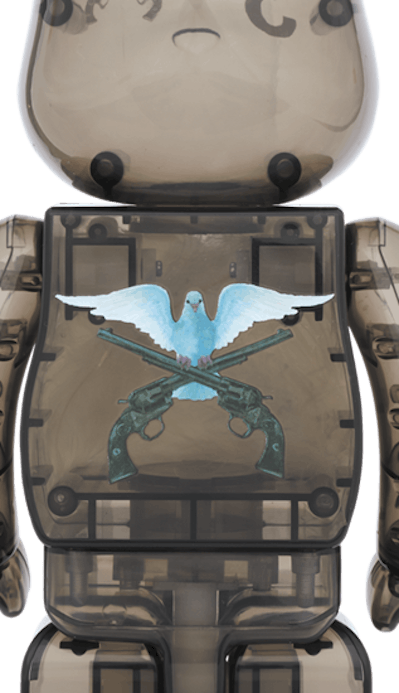 Lookbook Bearbrick x 3. Paradis x Roarguns 100% y 400% Set 'Negro Transparente'