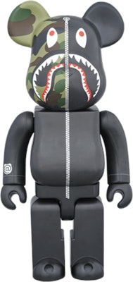 Bearbrick x A Bathing Ape 1st Camo Shark 400% Black Buy Bearbrick x A Bathing Ape 1st Camo Shark 400% Black