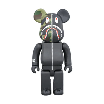 Bearbrick BAPE 1st Camo Shark 400% Black