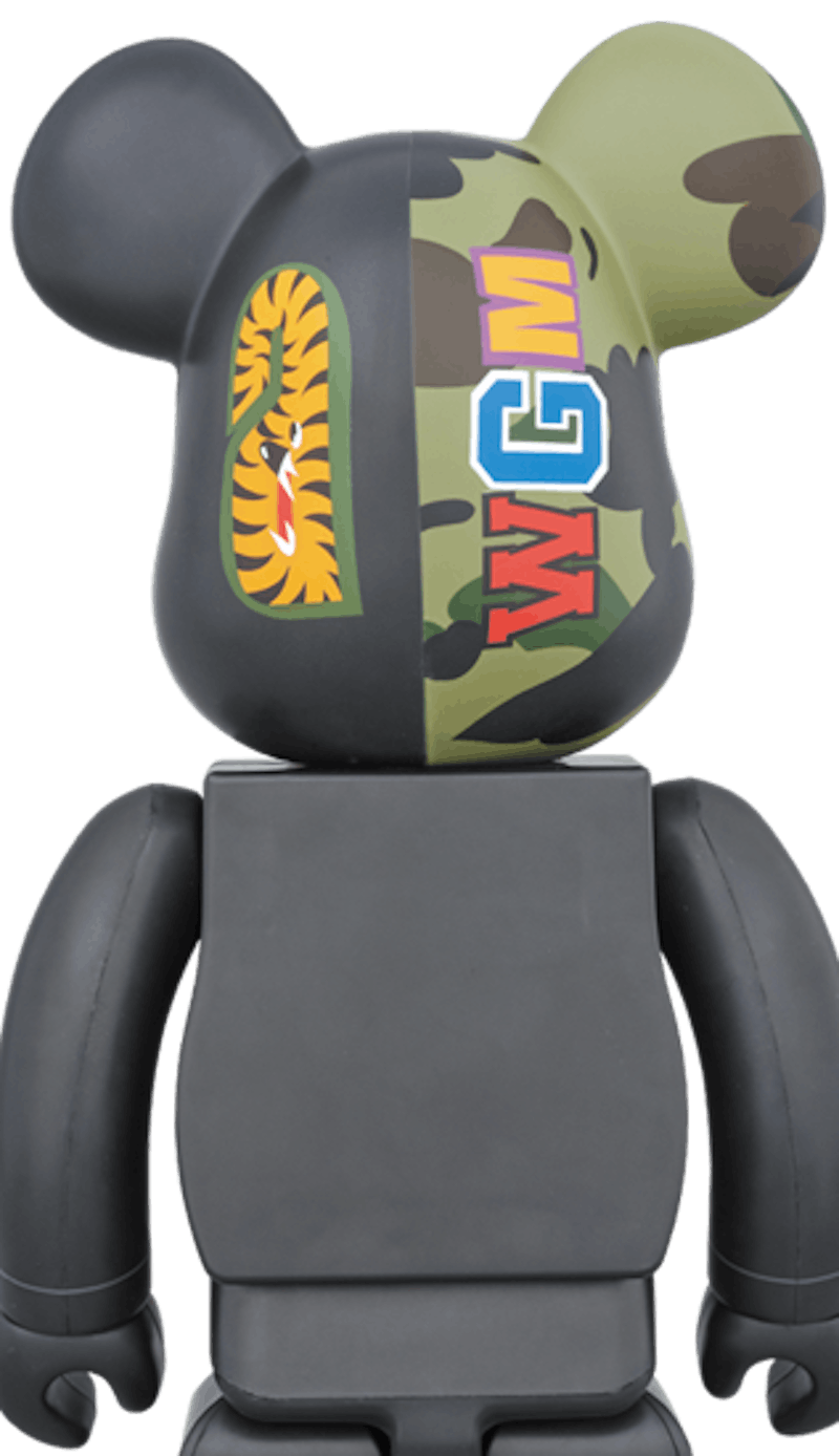 Order Bearbrick x BAPE 第一代迷彩鲨鱼400% 黑色