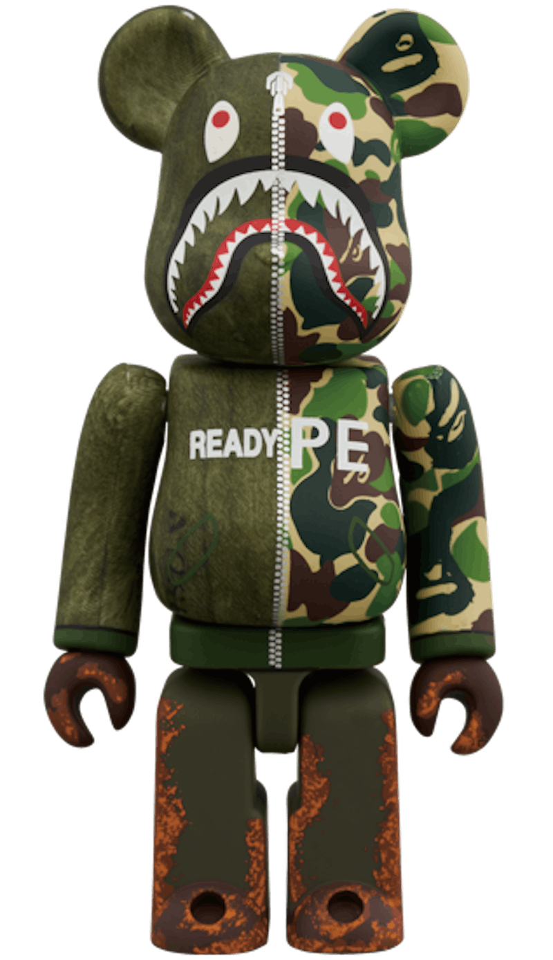 Order Bearbrick x A Bathing Ape x Readymade 100% y 400% Set 'Oliva'