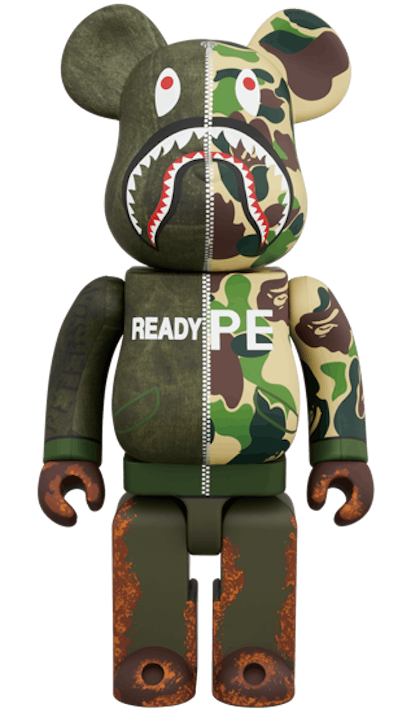Lookbook Bearbrick x A Bathing Ape x Readymade 100% y 400% Set 'Oliva'