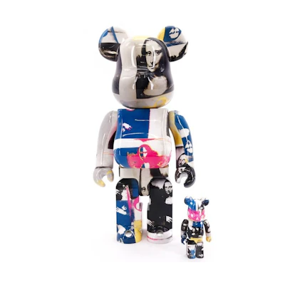 Bearbrick Andy Warhol 100% & 400% Set 'Double Mona Lisa Multicolor'