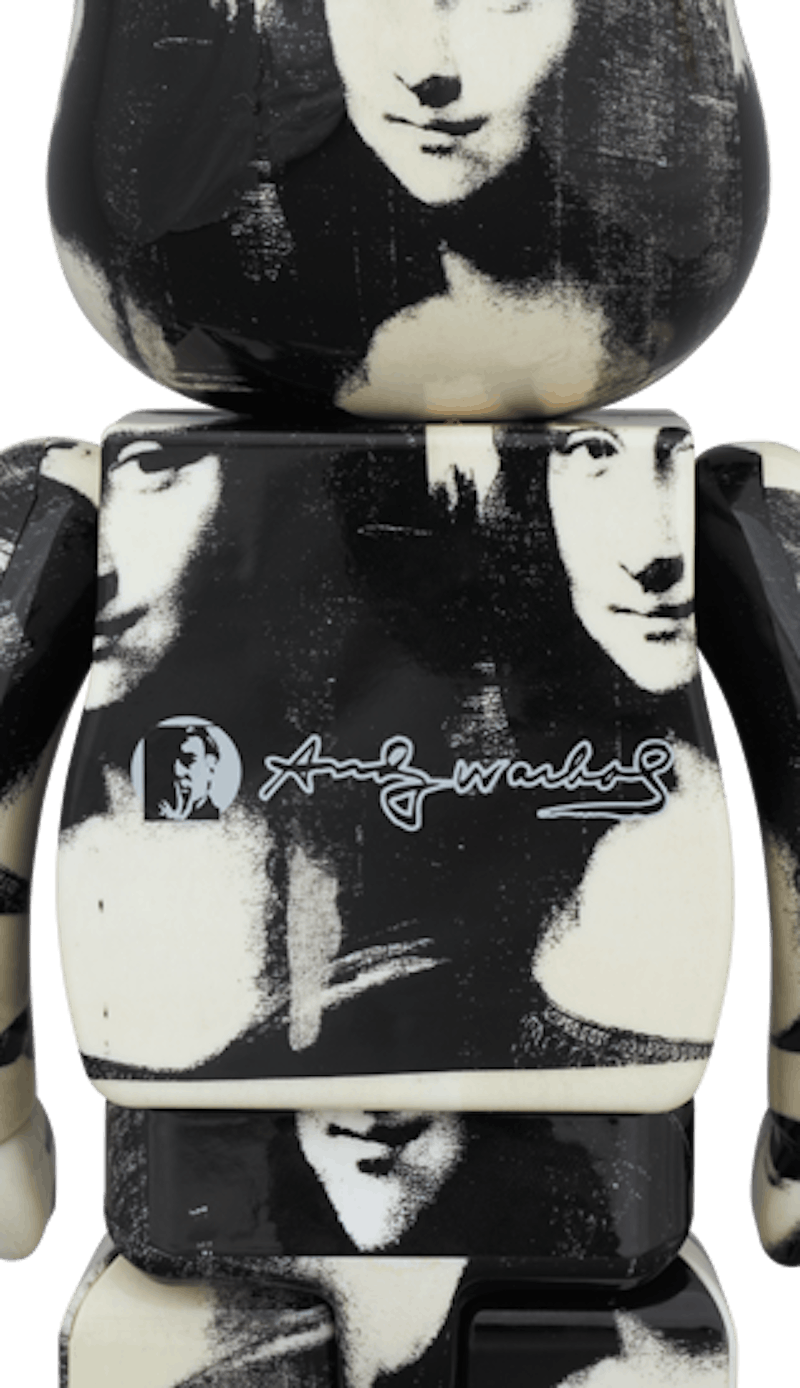Lookbook Bearbrick x Andy Warhol 100% & 400% Set 'Ganda Mona Lisa Putih Hitam'