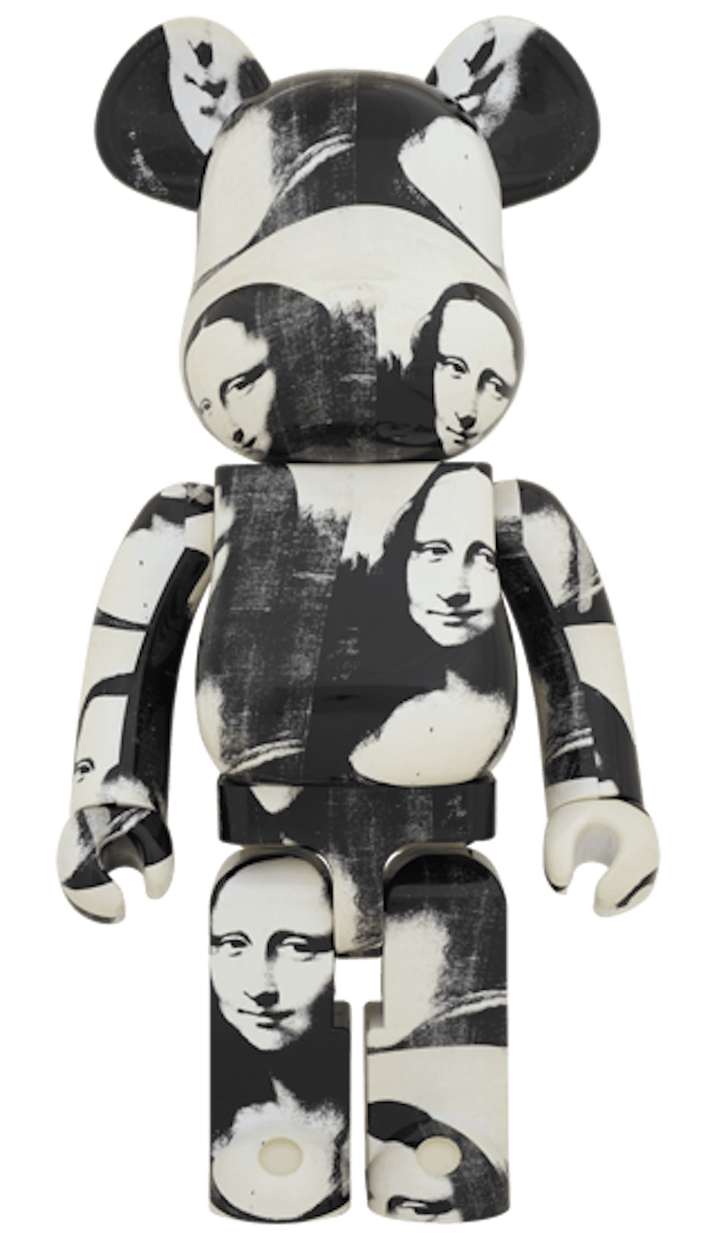 Bearbrick x Andy Warhol "Double Mona Lisa" 1000% White/Black