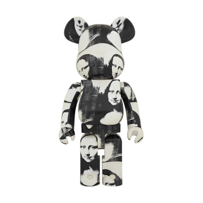 Bearbrick Andy Warhol "Double Mona Lisa" 1000% White/Black