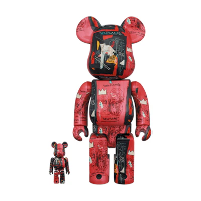 Bearbrick Andy Warhol Jean-Michel Basquiat #1 100% & 400% Set