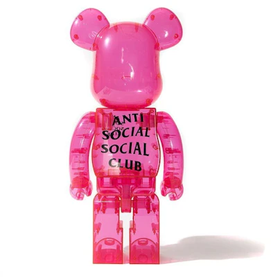 Bearbrick x Anti Social Social Club 1000% Pink Figurine 48997 Buy Bearbrick x Anti Social Social Club 1000% Pink Figurine 48997