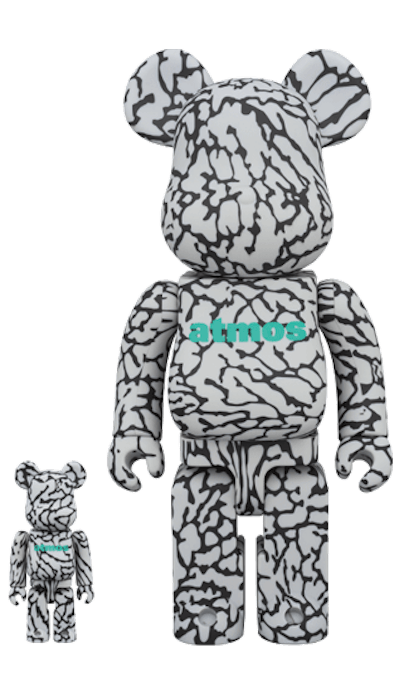 Buy Bearbrick x atmos 100% & 400% Set 'Abu-abu'
