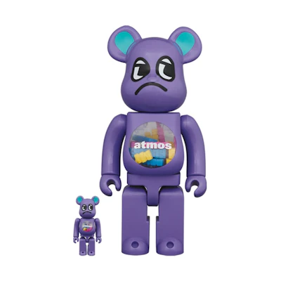 Bearbrick atmos Badmood 100% & 400% Set 'Purple'