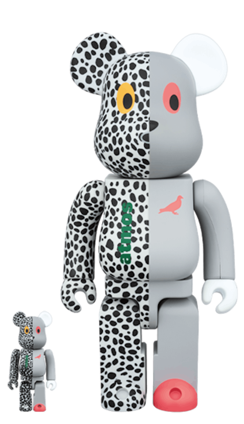 Bearbrick x atmos x Staple 100% & 400% Set 'Grey'