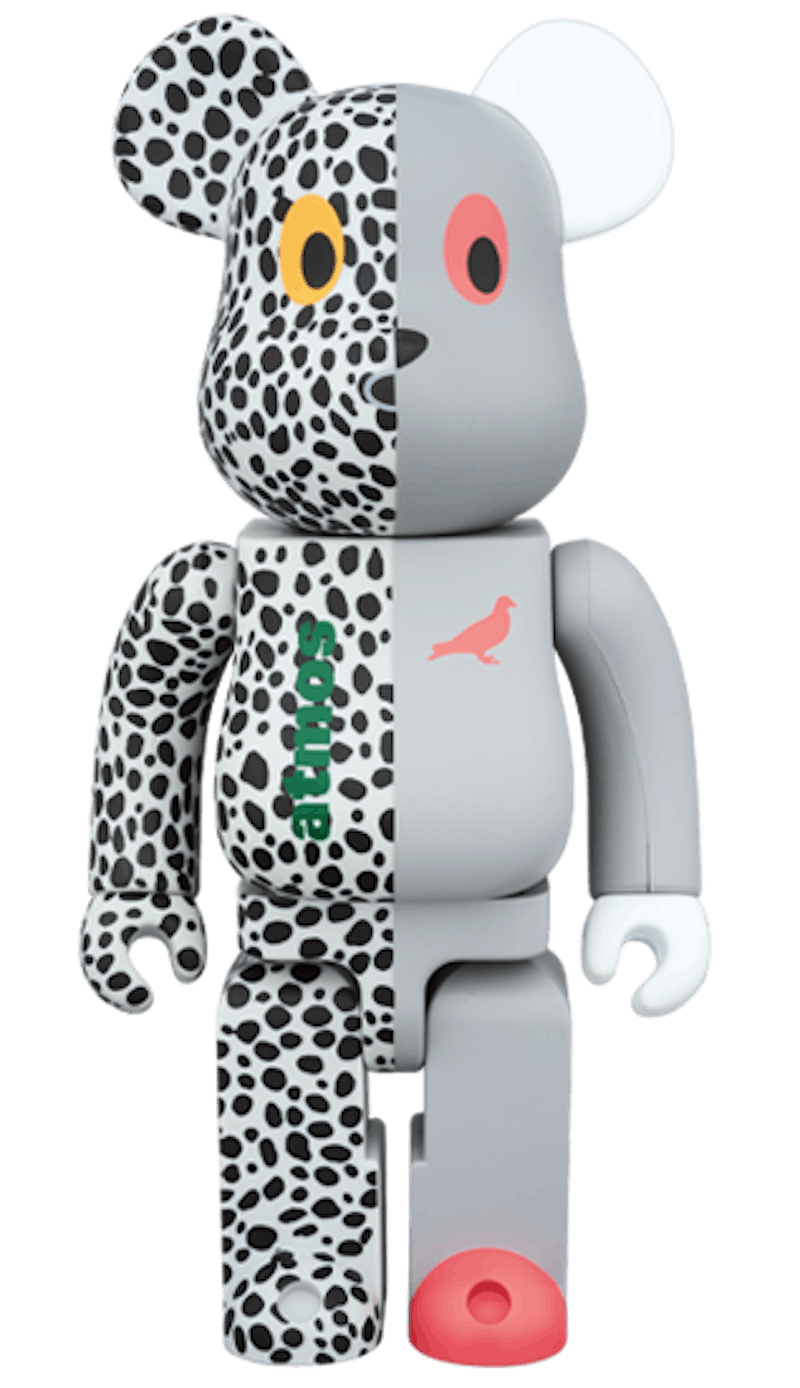 Lookbook Bearbrick x atmos x Staple 灰色 100% & 400% 套装