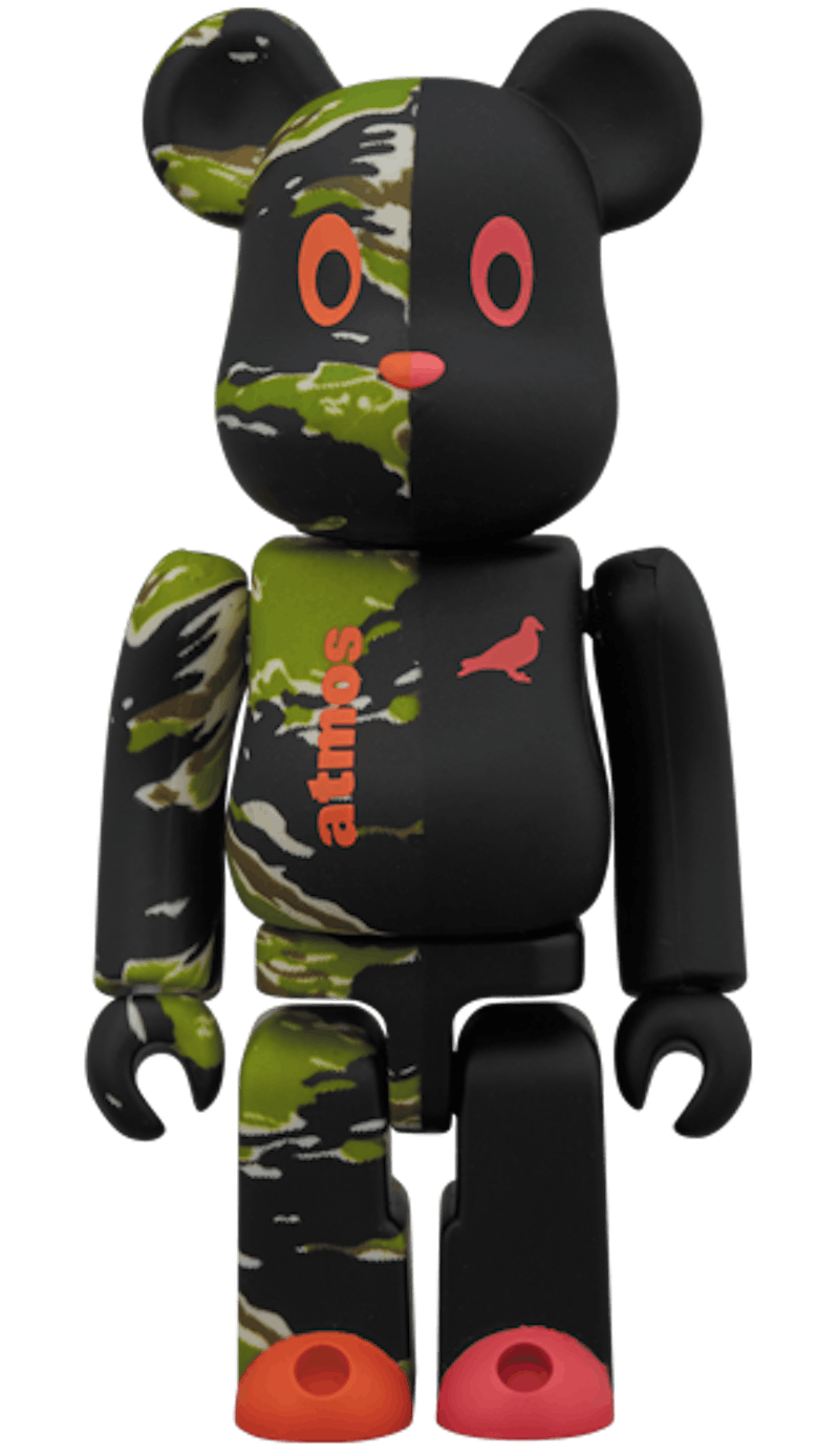 Order Bearbrick x atmos x Staple #2 100% & 400% Set 'Hitam Hijau'