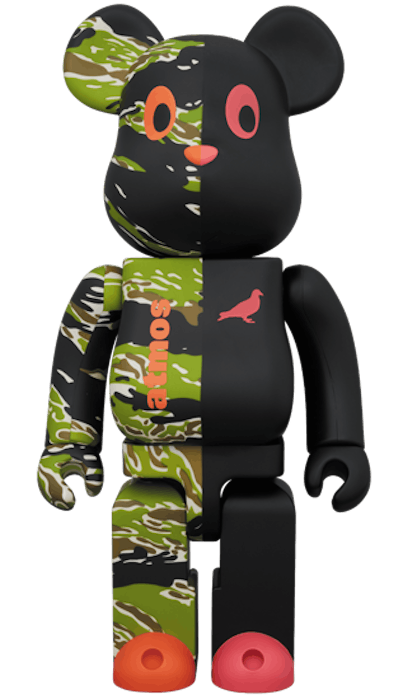 Lookbook Bearbrick x atmos x Staple #2 100% & 400% Set 'Hitam Hijau'