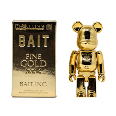 Bearbrick Bait Gold Bar 100% Gold