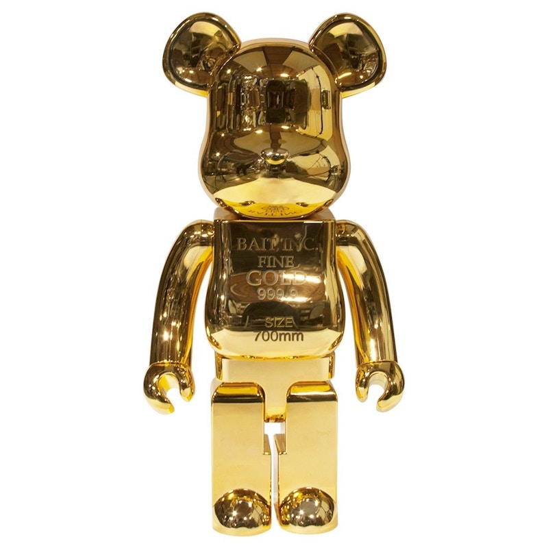 Bearbrick x BAIT x MEDICOM Gold Bar 1000% Gold