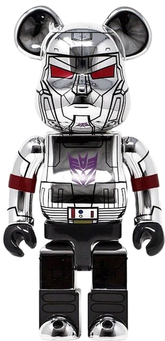 bearbrick-x-bait-x-medicom-transformer-megatron-1000-silver