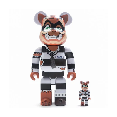 Bearbrick BAIT Medicom TMNT 100% & 400% Set 'Scratch White Black'