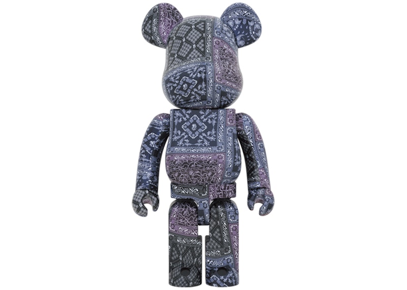 Bearbrick x BAPE 1000% 'Black Bandana'