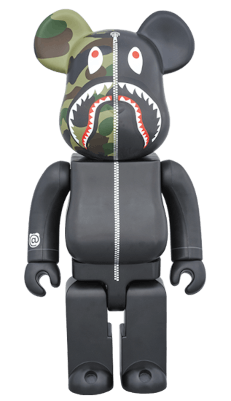 Bearbrick x BAPE 1st Camo Shark 1000% Black