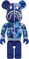 Bearbrick x BAPE ABC Camo Shark 1000% Clear Blue Bearbrick x BAPE ABC Camo Shark 1000% Clear Blue