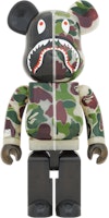 Bearbrick x BAPE ABC Camo Shark 1000% Clear Green Bearbrick x BAPE ABC Camo Shark 1000% Clear Green