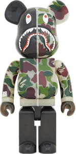 Bearbrick x BAPE ABC 迷彩鯊魚 1000% 透明綠 Buy Bearbrick x BAPE ABC 迷彩鯊魚 1000% 透明綠