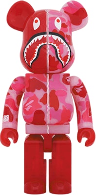 Bearbrick x BAPE ABC Camo Tiburón 1000% Transparente Rojo Buy Bearbrick x BAPE ABC Camo Tiburón 1000% Transparente Rojo