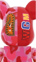 Bearbrick x BAPE ABC Camo Tiburón 1000% Transparente Rojo Order Bearbrick x BAPE ABC Camo Tiburón 1000% Transparente Rojo