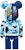 Bearbrick x BAPE ABC Camo Shark Chogokin 200% Set of 2 Pink/Blue