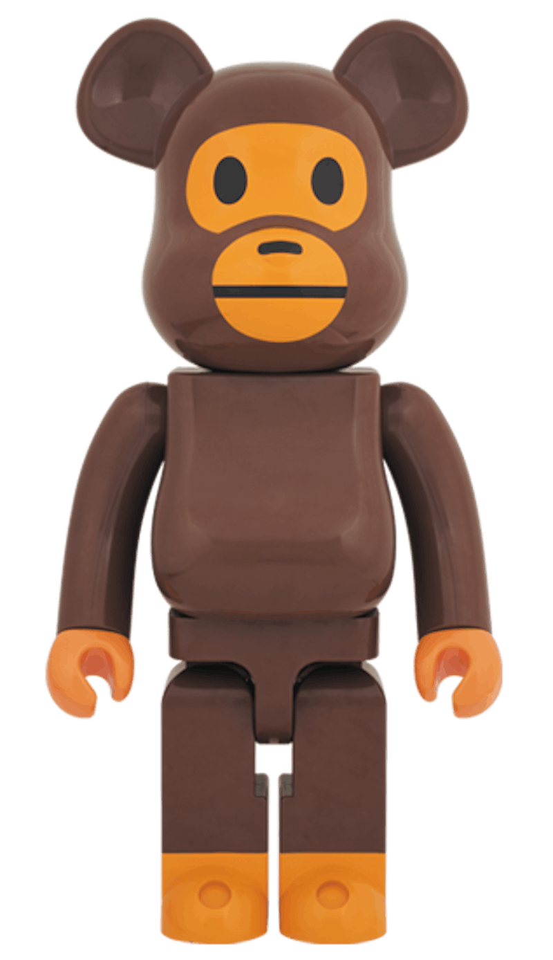 Bearbrick x BAPE Baby Milo 1000% Brown