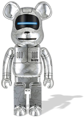 Bearbrick x BAPE Baby Milo x Hajime Sorayama 1000% 'Silver' Buy Bearbrick x BAPE Baby Milo x Hajime Sorayama 1000% 'Silver'