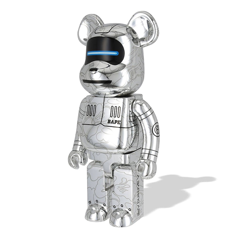 Order 베어브릭 x 베이프 베이비 마일로 x 소라야마 1000% '실버' 
