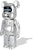 Bearbrick x BAPE Baby Milo x Hajime Sorayama 1000% 'Silver'