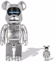 Bearbrick x BAPE Baby Milo x Hajime Sorayama 100% & 400% Set 'Silver' Bearbrick x BAPE Baby Milo x Hajime Sorayama 100% & 400% Set 'Silver'