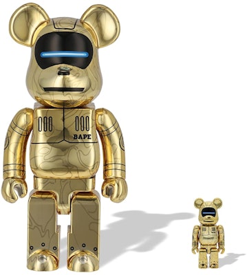 Bearbrick x BAPE Baby Milo x 空山基 100% & 400% 套装 '金色' Buy Bearbrick x BAPE Baby Milo x 空山基 100% & 400% 套装 '金色'