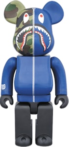 Bearbrick x BAPE Camo Shark 1000% Biru Buy Bearbrick x BAPE Camo Shark 1000% Biru