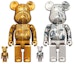 Buy Bearbrick x BAPE Camo Shark 100% y 400% Set 4 Pzs Oro/Plata