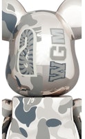 Bearbrick x BAPE Camo Shark Set 4-Pc Emas/Perak 100% & 400% Lookbook Bearbrick x BAPE Camo Shark Set 4-Pc Emas/Perak 100% & 400%
