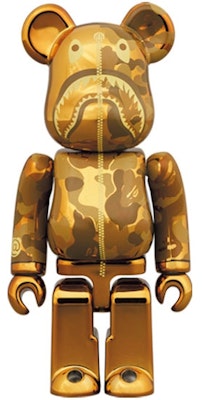 Bearbrick x BAPE Camo Shark 100% y 400% Set Dorado Order Bearbrick x BAPE Camo Shark 100% y 400% Set Dorado