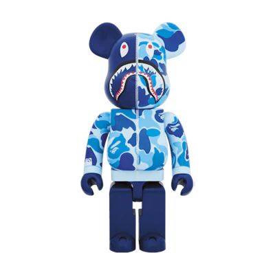 Bearbrick BAPE Camo Shark 2018 Version 1000% Blue