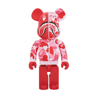 Bearbrick x BAPE Camo Shark 2018 Version 1000% Pink