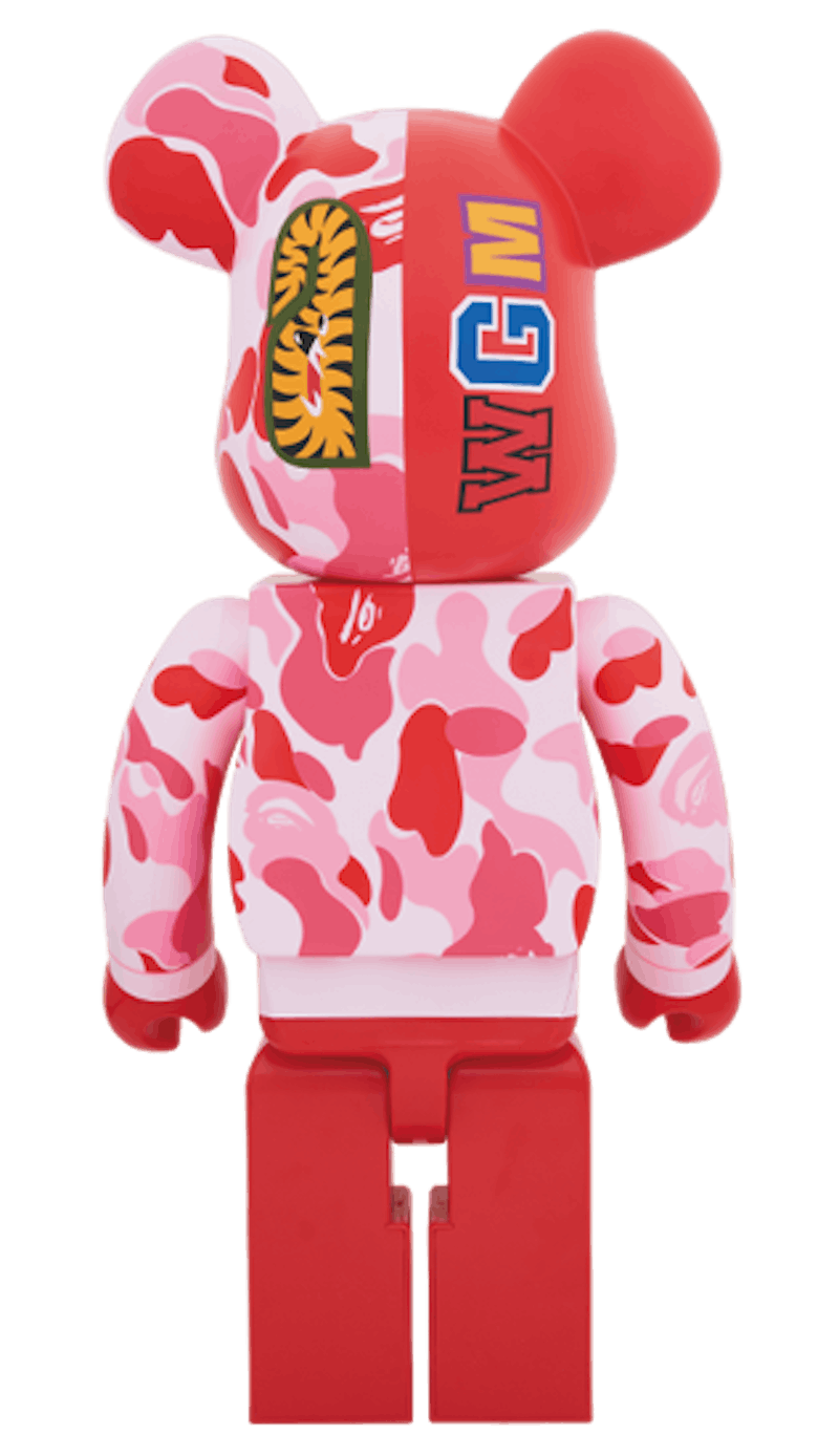 Order Bearbrick x BAPE 迷彩鲨鱼 2018版 1000% 粉色