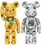 Buy Bearbrick x BAPE Maneki Neko & Daruma 1000% Set de 2 Oro y Plata Edición Limitada