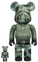 Bearbrick x Bape x Alpha Industries '100% & 400%' Set Bearbrick x Bape x Alpha Industries '100% & 400%' Set
