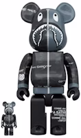 Bearbrick x BAPE x Comme des Garcons Camo Shark 100% & 400% Set Bearbrick x BAPE x Comme des Garcons Camo Shark 100% & 400% Set
