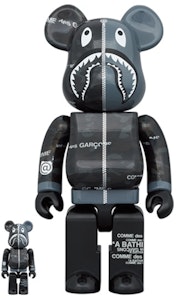 Bearbrick x BAPE x Comme des Garcons Camo Shark 100% & 400% Set Buy Bearbrick x BAPE x Comme des Garcons Camo Shark 100% & 400% Set